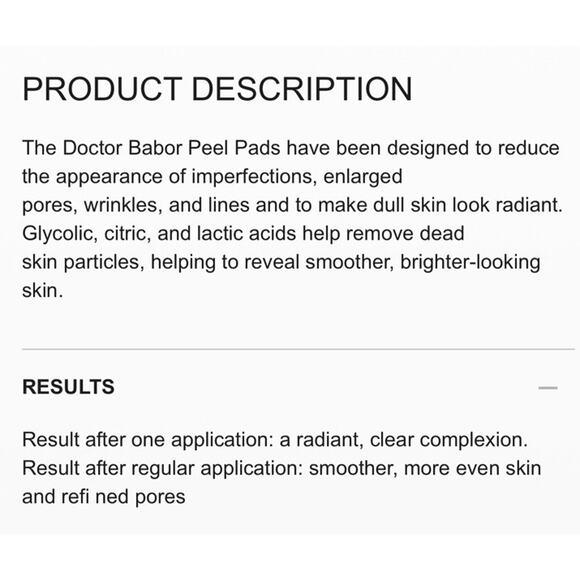 BABOR REFINE AHA Peel Pads 60 Count NEW IN BOX / SEALED - Picture 2 of 4